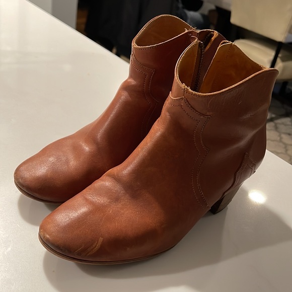 Isabel Marant Étoile | Brown Leather Dicker Ankle Boot - Size FR 38 - Picture 11 of 12